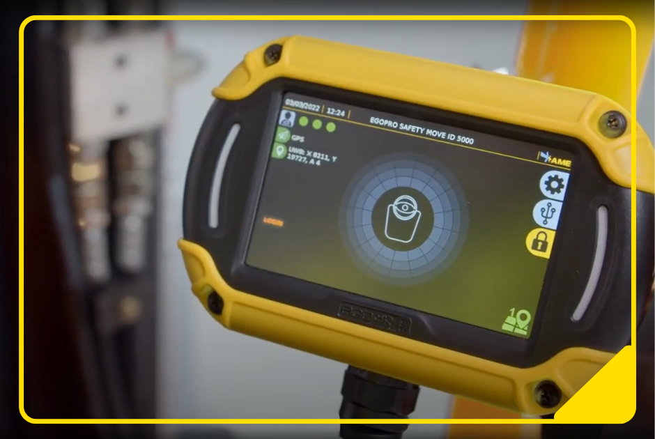 Display eines Assistenzsystem für Intralogistik zur Kollisionsvermeidung